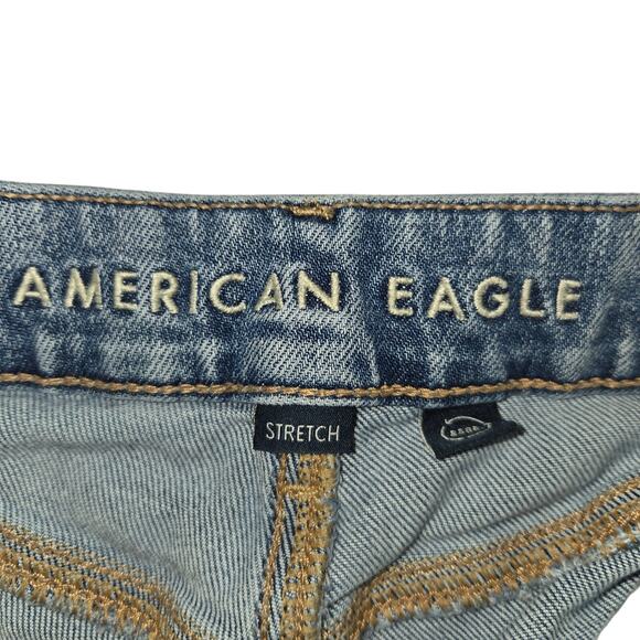 American Eagle Womens 000 Jeans Curvy Super High Rise Baggy Wide Leg Cargo - Picture 2 of 16